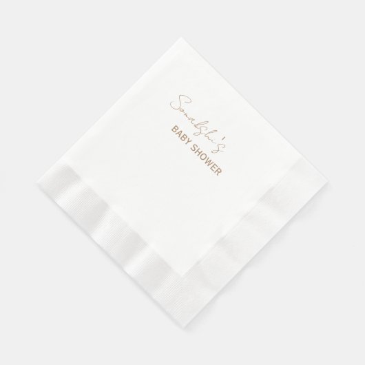 Stoffig roze minimale rustieke papieren servet (Hoek)