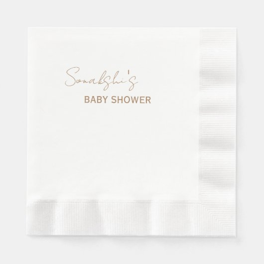 Stoffig roze minimale rustieke papieren servet (Voorkant)