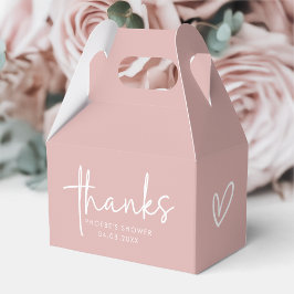 Stoffig Roze Minimalistische Script Bruidsdouche G Bedankdoosjes