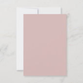 Stoffig Roze Modern Minimalistisch Script Baby Sho Kaart (Achterkant)