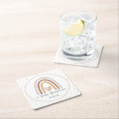 Stoffig Roze Moderne Regenboog Goud Meisje Baby Sp Kartonnen Onderzetters (Insitu)