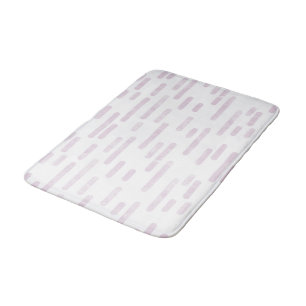 Stoffig Roze op Witte Roundlines Patroon Badmat