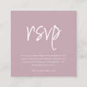Stoffig Roze | QR Code | Trouw RSVP Informatiekaartje (Voorkant)