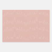 Stoffig Roze Ramadan Kalligrafie Masjid Patroon Inpakpapier Vel (Voorkant 3)