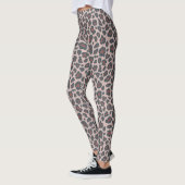 Stoffig Roze Rood Luipaardprint Patroon Leggings (Links)