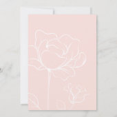 Stoffig Roze Roze Botanische Foto Save The Date (Achterkant)