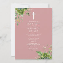 Stoffig Roze Roze Groene Monogram Doop