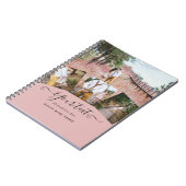Stoffig Roze Roze Jonggehuwden Huwelijk FOTOCADEAU Notitieboek (Linkerzijde)