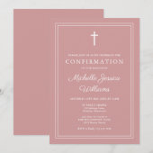 Stoffig Roze Roze Moderne Rand Bevestiging Kaart (Voorkant / Achterkant)