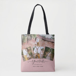 Stoffig Roze Roze Pasgetrouwde Huwelijks FOTO Cade Tote Bag