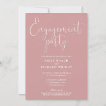 Stoffig Roze Roze Script Verlovingsfeest