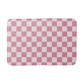 Stoffig roze schaakbordpatroon badmat (Voorkant)