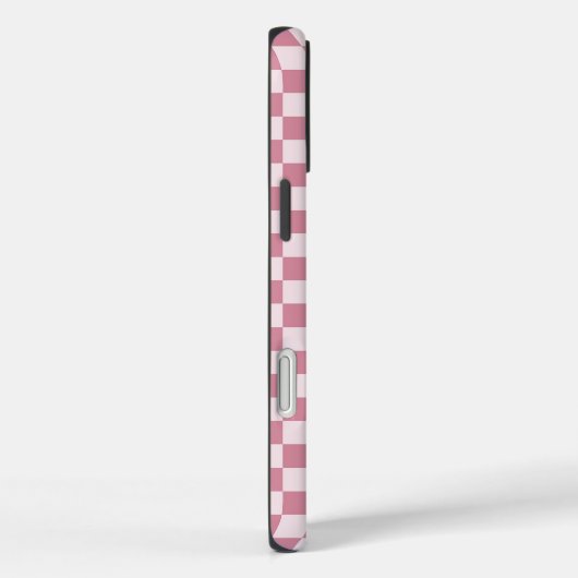 Stoffig roze schaakbordpatroon Case-Mate iPhone case (Achterkant / Rechts)