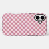Stoffig roze schaakbordpatroon Case-Mate iPhone case (Achterkant (horizontaal))