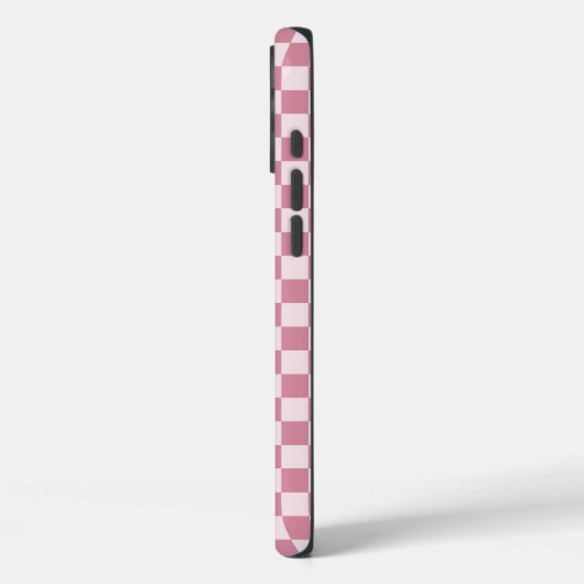 Stoffig roze schaakbordpatroon Case-Mate iPhone case (Achterkant / Links)