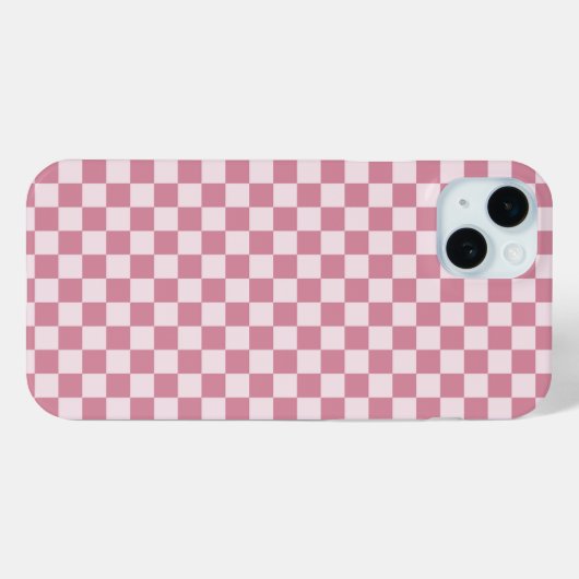 Stoffig roze schaakbordpatroon Case-Mate iPhone case (Achterkant (horizontaal))