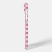 Stoffig roze schaakbordpatroon Case-Mate iPhone case (Achterkant / Links)