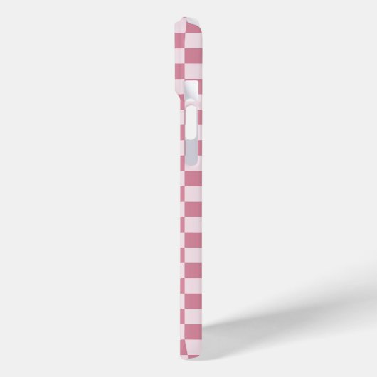 Stoffig roze schaakbordpatroon Case-Mate iPhone case (Achterkant / Links)