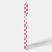 Stoffig roze schaakbordpatroon Case-Mate iPhone case (Achterkant / Rechts)