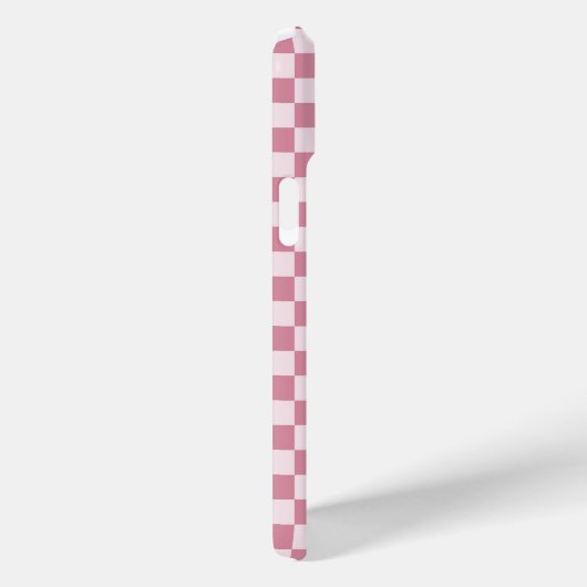 Stoffig roze schaakbordpatroon Case-Mate iPhone case (Achterkant / Rechts)