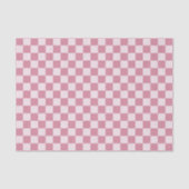 Stoffig roze schaakbordpatroon tissuepapier (Voorkant)