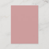 Stoffig Roze Script Dankjewel Huwelijk Plaatskaartje (Achterkant)