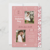 Stoffig Roze Verhalenboek Afstuderen Kaart (Achterkant)