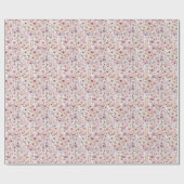 Stoffig roze Wildflower Wrapping Paper – Elegant B Cadeaupapier (Vlak)