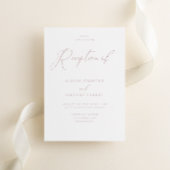 Stoffig Roze & Wit Mooie bruiloft receptie Kaart