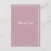 Stoffig Roze Witte Rand Fancy Witte Script RSVP Informatiekaartje (Achterkant)