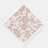 Stoffig rozen kant Elegante  papieren servetten (Hoek)