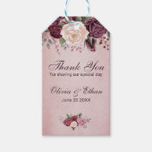  stoffig rozenboeket cadeaulabel (Voorkant)