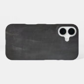 Stoffig schoolbord iPhone 16 hoesje (Achterkant horizontaal)