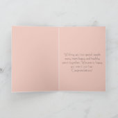 Stoffig Sinaasappel Bloemen Achtergrond Jubileum Kaart (Binnen)