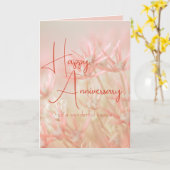 Stoffig Sinaasappel Bloemen Achtergrond Jubileum Kaart (Gele Bloem)