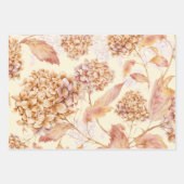 Stoffig Sinaasappel Roze Bloemen Elegant Modern Pa Inpakpapier Vel (Voorkant)