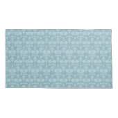 Stoffig Teal Damastpatroon Victorian Boho Kussensloop (Achterkant)