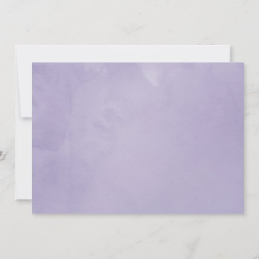 Stoffig Violet Bloemen Doop Kaart (Achterkant)