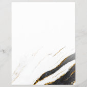 Stoffig zwart goud wit marmeren prijslijst & diens flyer (Achterkant)