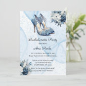 Stoffige Alcohol Ink Bloemen Hakken Bachelorette P Kaart (Staand voorkant)