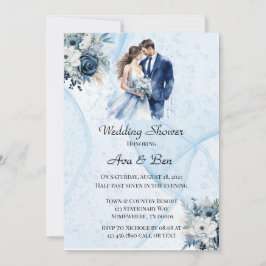 Stoffige Alcohol Ink Bloemen Trouwdouche Kaart