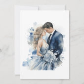 Stoffige Alcohol Ink Bloemen Trouwkoppels Douche Kaart (Achterkant)