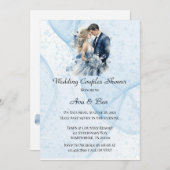 Stoffige Alcohol Ink Bloemen Trouwkoppels Douche Kaart (Voorkant / Achterkant)