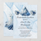 Stoffige Alcohol Ink Jurk Bruidsmeisjes Luncheon Kaart (Voorkant / Achterkant)