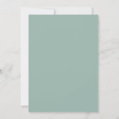 Stoffige Aqua Wilde Bloemen Bruiloft Kaart (Achterkant)
