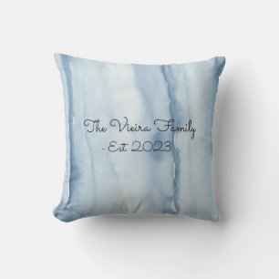 Stoffige Blauwe Aquarel Woonkamer Decoratie Kussen