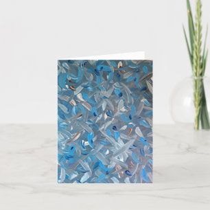 Stoffige Blauwe Blank Nota Kaarten