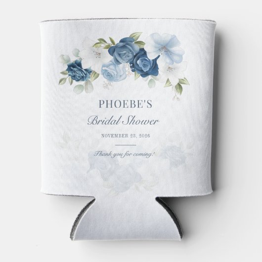 Stoffige Blauwe Bloeiende Eucalyptus Vetplant Blikjeskoeler (Voorkant)