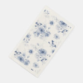 Stoffige blauwe bloem waterverf gastendoekjes servet (Hoek)