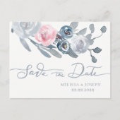 stoffige blauwe bloemen met uitzondering van de da aankondigingskaart (Voorkant)